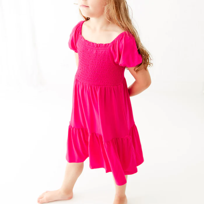 Kids short sleeve bamboo dress